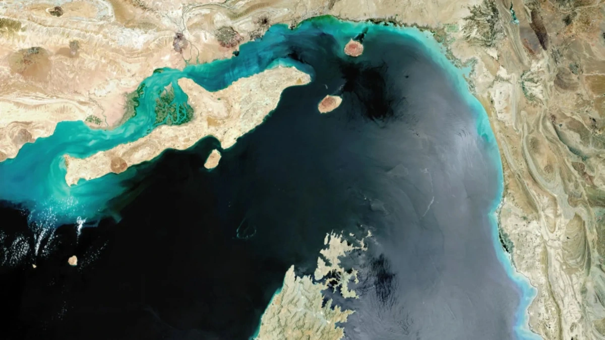 Ảnh vệ tinh chụp Eo biển Hormuz ngày 24/5/2017. Nguồn: Gallo Images/Getty Images