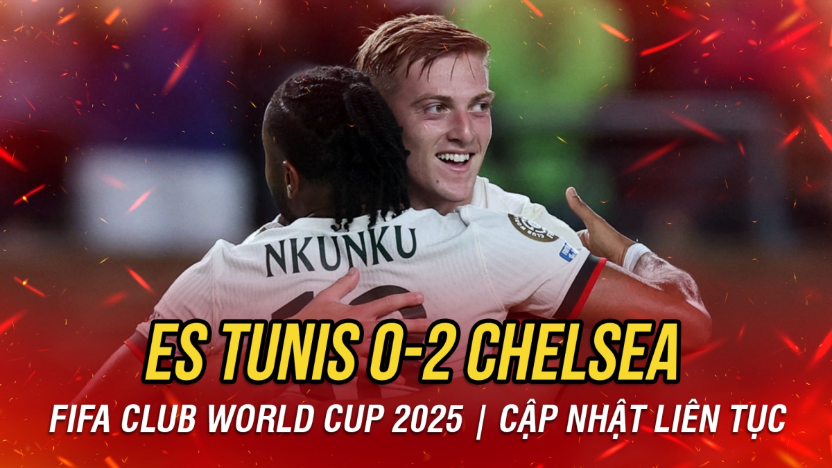 Chelsea liên tiếp ghi hai bàn chỉ trong 2 phút vào lưới ES Tunis.