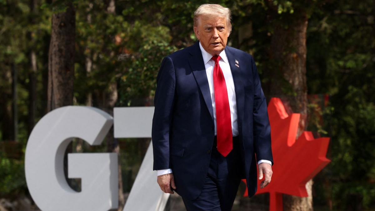 Tổng thống Mỹ Donald Trump rời Thượng đỉnh G7 sớm (Ảnh: Reuters)