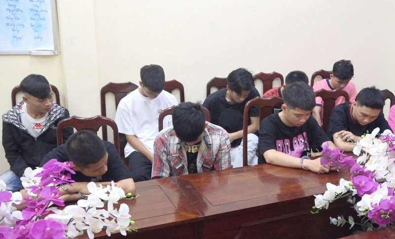 Một số đối tượng trong vụ án “Cố ý gây thương tích” xảy ra tại khóm 3, phường 9, TP Cà Mau.