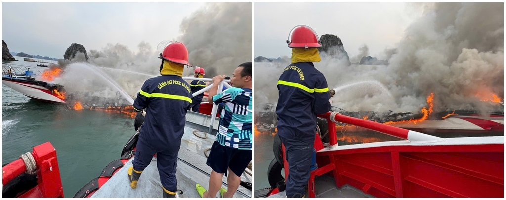 Đám cháy không gây thiệt hại về người, tuy nhiên chiếc tàu cao tốc gần như bị lửa thiêu rụi hoàn toàn.