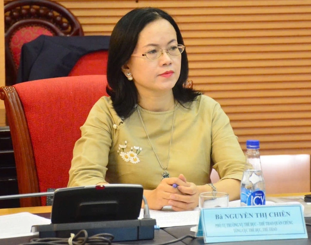 Bà Nguyễn Thị Chiên - Vụ phó Vụ Thể dục thể thao quần chúng (Tổng cục Thể dục thể thao)