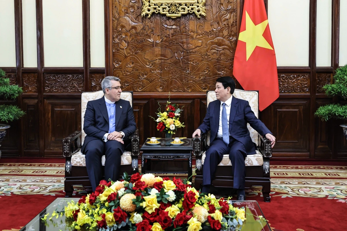 Chủ tịch nước Lương Cường tiếp Đại sứ Iran Ali Akbar Nazari.