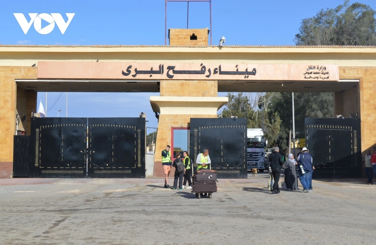 Cửa khẩu Rafah tại Dải Gaza (Ảnh: Tuấn Nguyễn VOV)