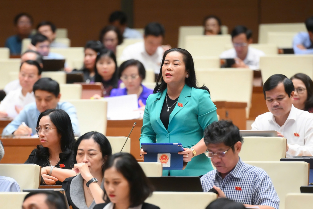 Đại biểu Lê Thị Thanh Lam - Đoàn ĐBQH tỉnh Hậu Giang. (Ảnh: Quốc hội)