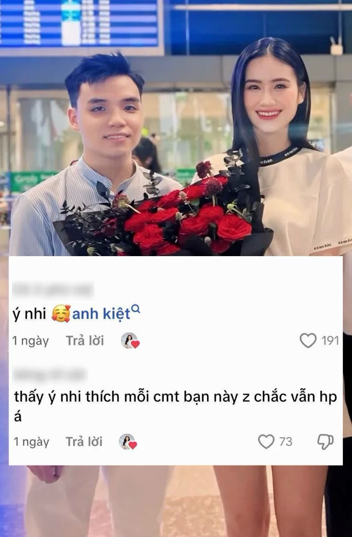 Sao Việt 11/6: Hoa hậu Ý Nhi đăng tải đoạn clip lên trang cá nhân và gây chú ý khi bên dưới bình luận, nhiều khán giả đã để lại thắc mắc về chuyện tình cảm hiện tại của nàng hậu và bạn trai lâu năm. Trong đó, một bình luận có nội dung "Ý Nhi, Anh Kiệt" cùng biểu tượng trái tim và một bình luận khác bày tỏ: "Thấy Ý Nhi thích mỗi comment bạn này, chắc vẫn hạnh phúc á". Đáp lại, nàng hậu đã âm thầm thả tim cho cả hai dòng bình luận, như một lời ngầm xác nhận rằng mối quan hệ giữa cô và bạn trai vẫn đang ổn định.