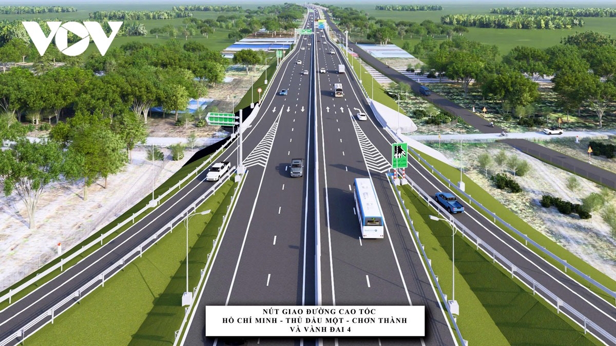 Phối cảnh tuyến đường Vành đai 4 TP.HCM đoạn qua Bình Dương