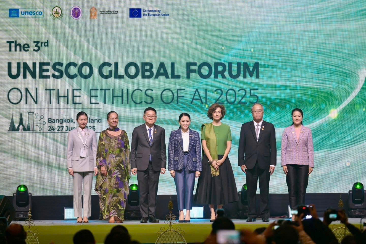 Diễn đàn Toàn cầu UNESCO lần thứ 3 về Đạo đức AI 2025 diễn ra hôm 25/6/2025 tại Bangkok, Thái Lan. Ảnh: VOV-Bangkok