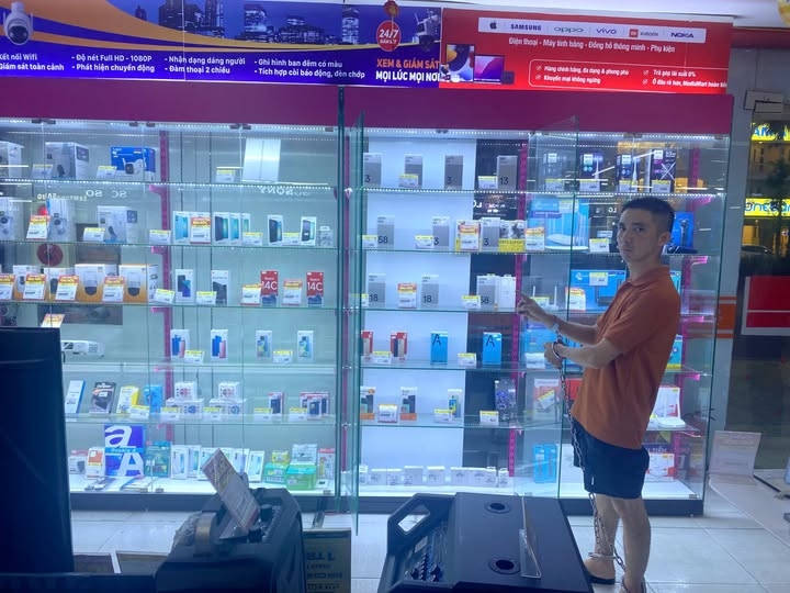 Đối tượng Đào Minh Trung tại nơi thực hiện hành vi trộm cắp