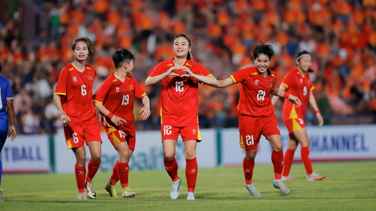 ĐT nữ Việt Nam thắng 7-0 ĐT nữ Maldives trong ngày ra quân tại vòng loại Asian Cup nữ 2026. (Ảnh: VFF)