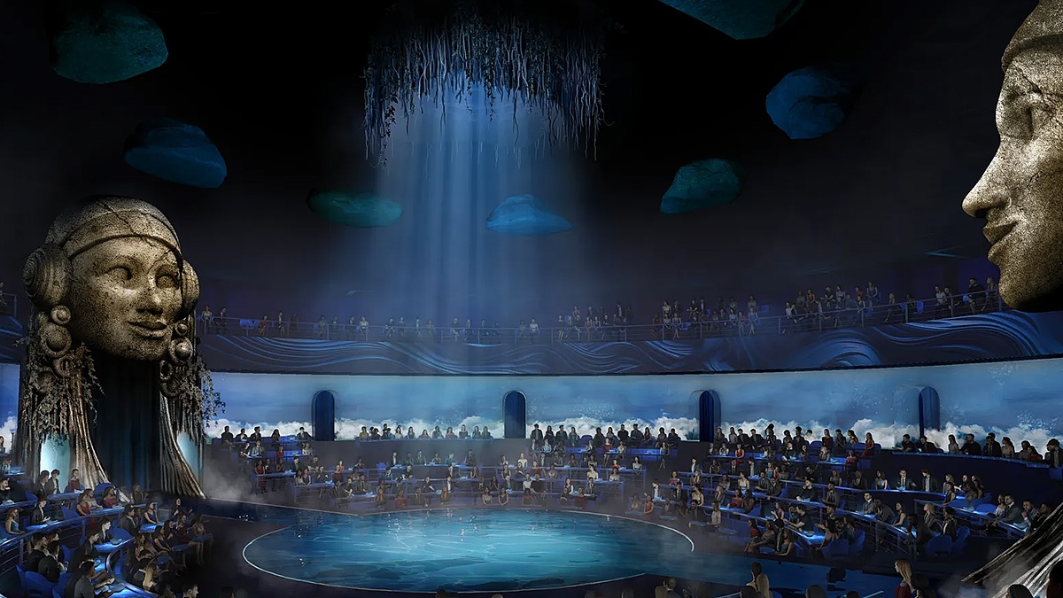 Sân khấu chủ đề nước Cirque du Soleil, Ludo. (Ảnh: Independent)
