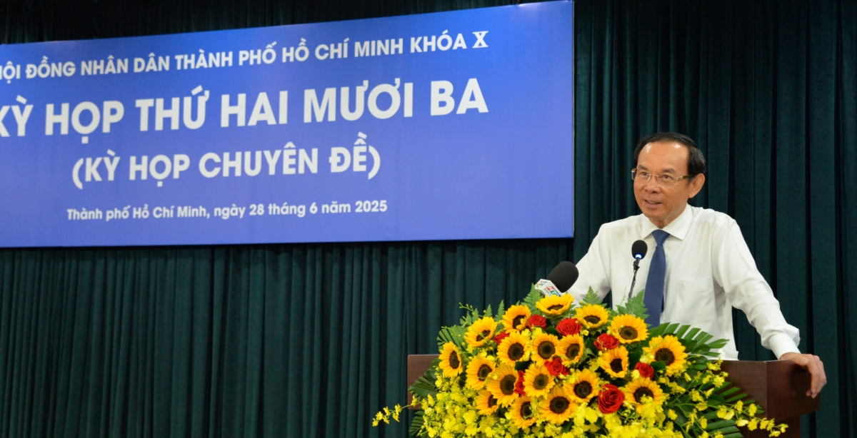 Bí thư Thành ủy TP.HCM Nguyễn Văn Nên phát biểu 