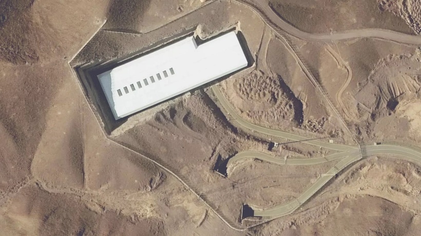 Hình ảnh vệ tinh cơ sở làm giàu uranium Fordow của Iran. Ảnh: Maxar Technologies