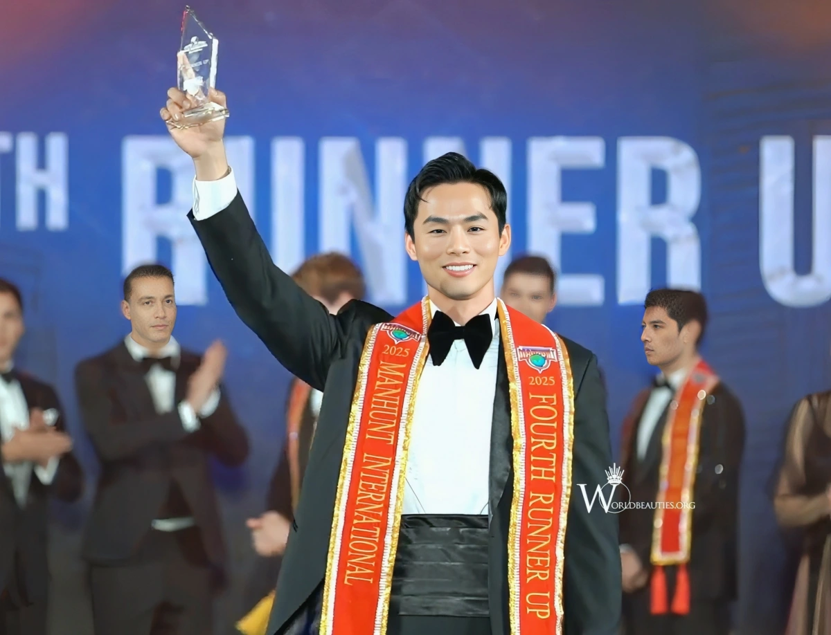Người mẫu Vũ Linh đoạt Á vương 4 tại Manhunt International 2025