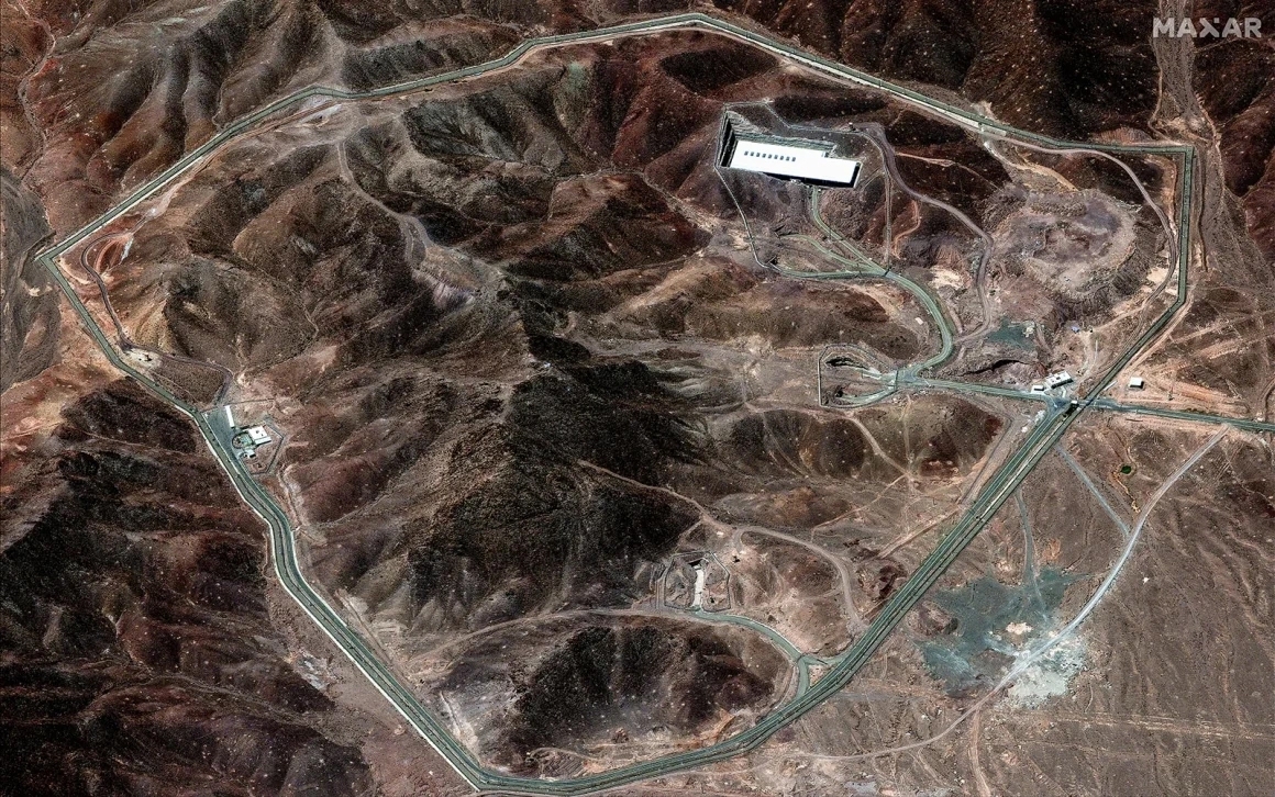 Cơ sở hạt nhân Fordow của Iran. Nguồn: Maxar Technologies