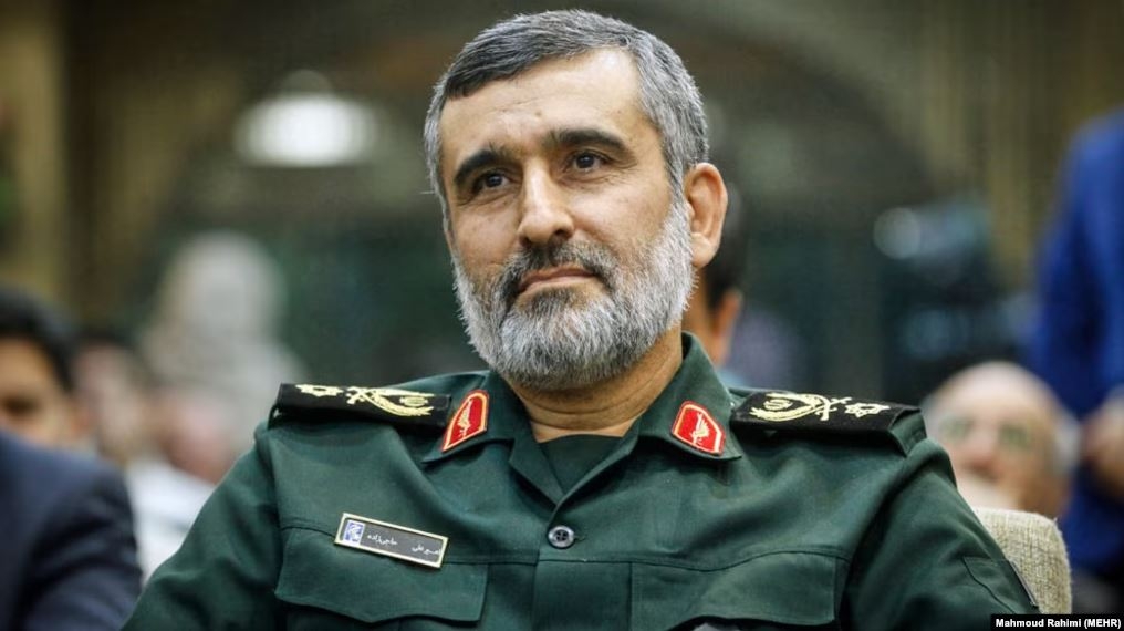Chỉ huy lực lượng không quân Vệ binh Cách mạng Hồi giáo Iran Amir Ali Hajizadeh. Ảnh: MEHR