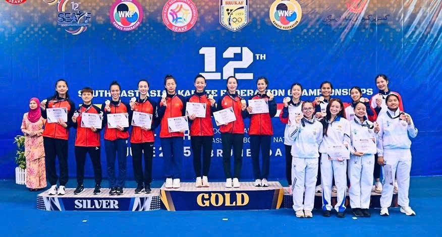 Vietnam tops the medal tally of the 12th SEAKF Championships 2025. (Photo: SEAKF)