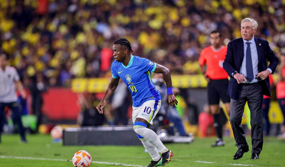 ĐT Brazil bị Ecuador cầm hòa không bàn thắng trong ngày ra mắt của HLV Ancelotti. (Ảnh: Getty)