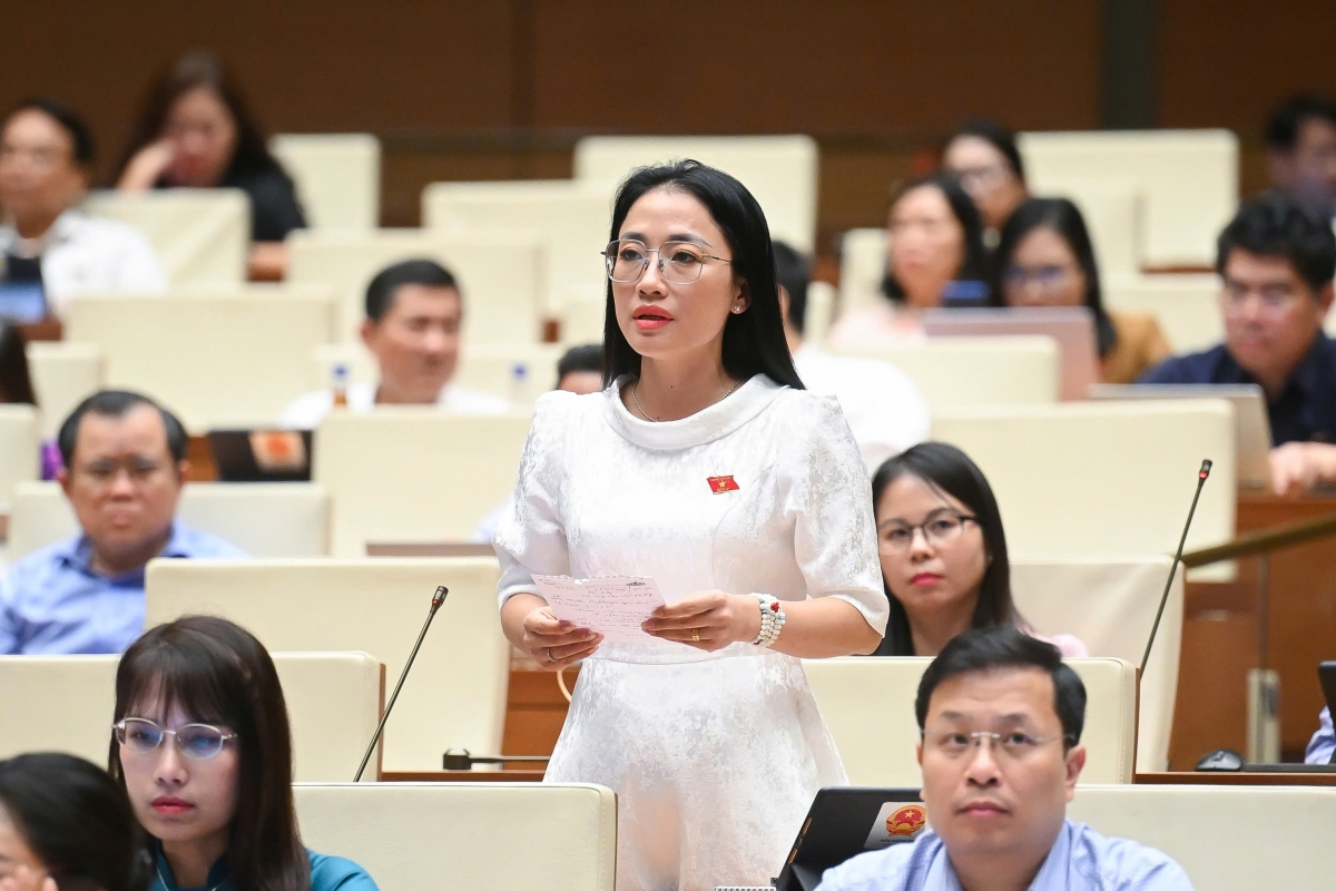 Đại biểu Trần Khánh Thu (Đoàn Thái Bình). Ảnh: Quốc hội
