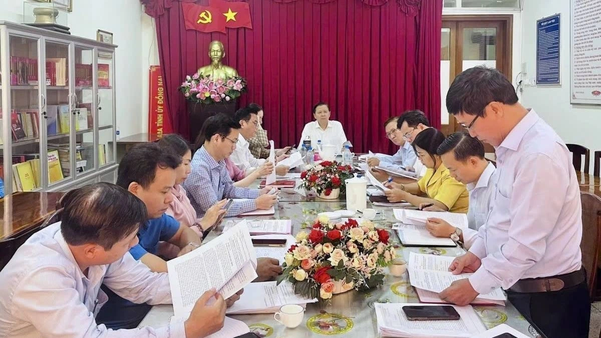 Quang cảnh một kỳ họp của Ủy ban Kiểm tra Tỉnh ủy Đồng Nai
