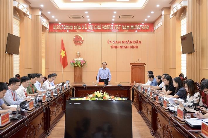 Đoàn kiểm tra tại tỉnh Ninh Bình (ảnh Moet)
