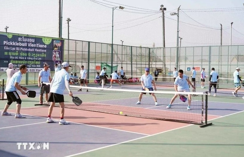 Pickleball Vientiane that is home to world-class courts hosts sport exchanges between Vietnam and Laos. (Photo: VNA)