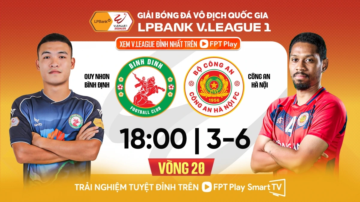 Lịch thi đấu bù vòng 20 V-League 2024/2025.