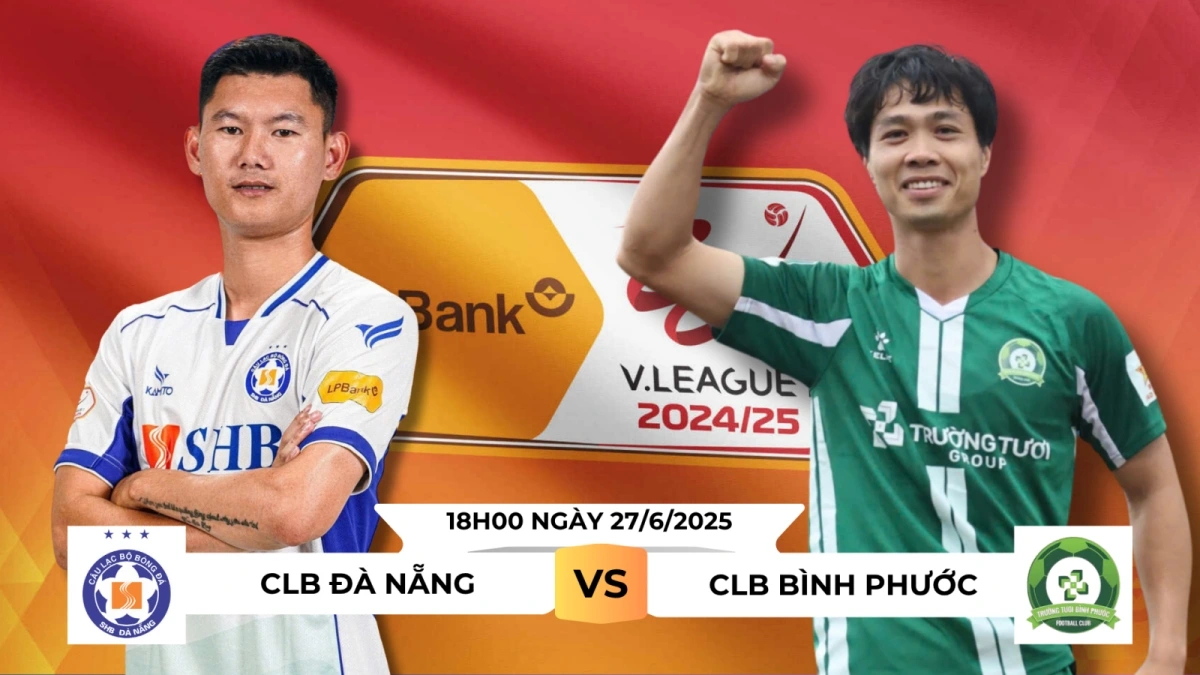 Lịch thi đấu trận play-off dự V-League 2025/2026 giữa Đà Nẵng vs Bình Phước.