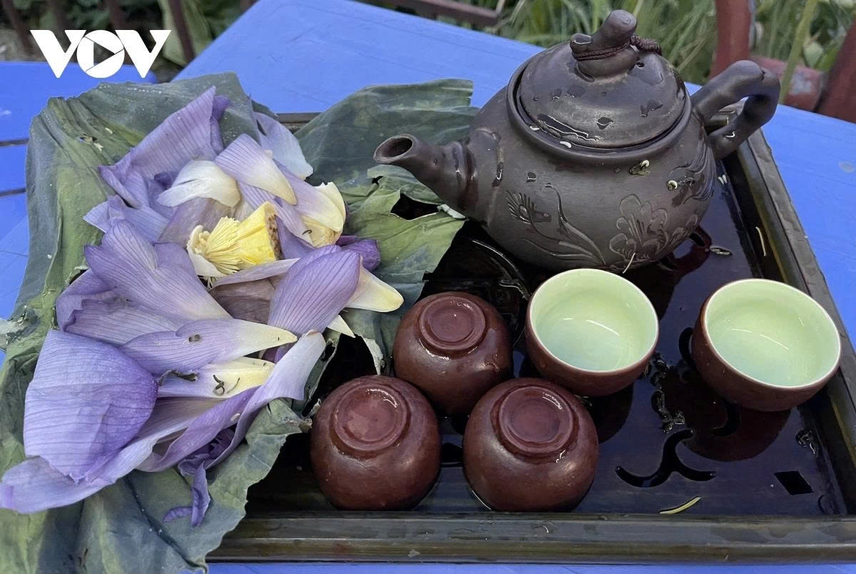 The lotus anther is an indispensable ingredient used in lotus tea.