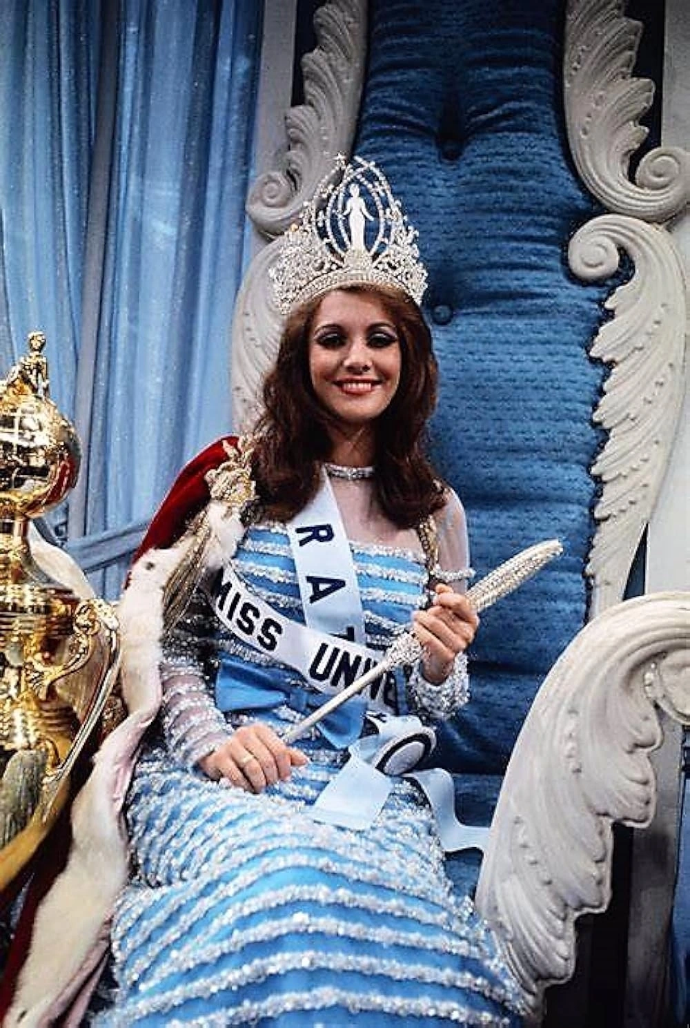 Mỹ nhân Martha Vasconcellos đăng quang Miss Universe 1968. Ảnh: IMDb