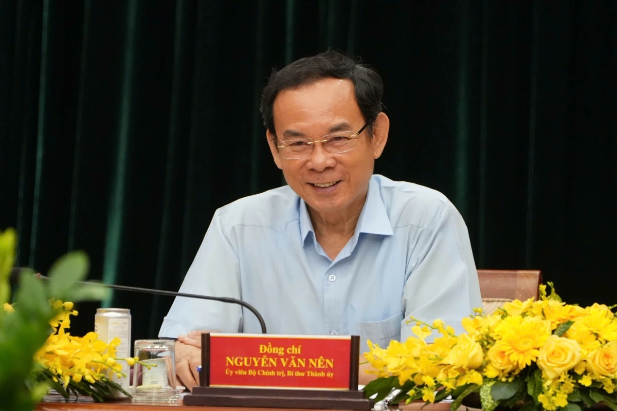 Bí thư Thành ủy Nguyễn Văn Nên phát biểu (Ảnh: Hữu Hạnh)
