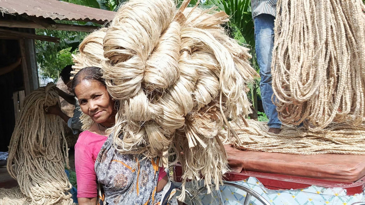 Nhiều sản phẩm từ sợi đay của Bangladesh bị cấm nhập khẩu vào Ấn Độ qua các cảng đường bộ (Ảnh: SM TV)