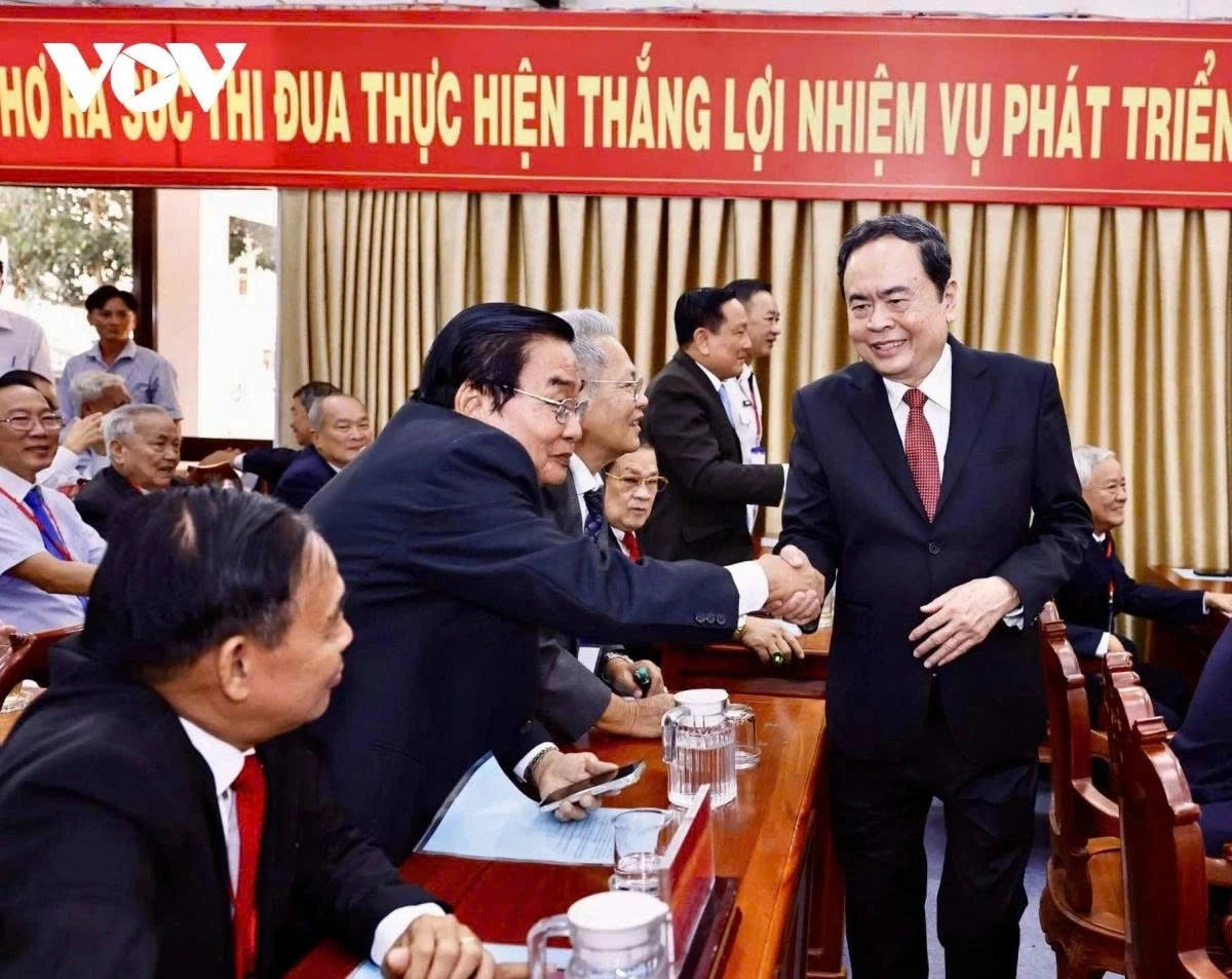 National Assembly Chairman Tran Thanh Man takes part in the ceremony in the Mekong Delta city of Can Tho that is formed by the former Can Tho City alongside Soc Trang and Hau Giang provinces – the two major rice producers in the Mekong Delta.  
