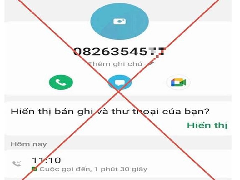 Công an tỉnh Long An phát đi cảnh báo đến người dân sau khi phát hiện có trường hợp gọi điện tự xưng là lãnh đạo công an tỉnh (ảnh Công an tỉnh Long An)