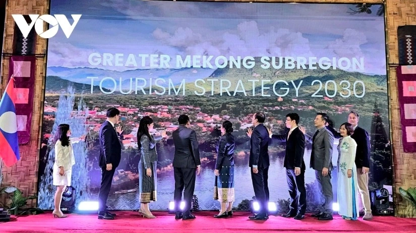 At the launch ceremony of the Greater Mekong Subregion Tourism Strategy 2030