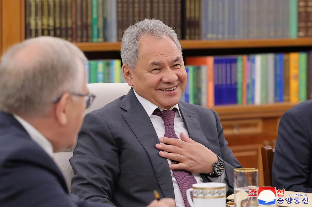 Ông Sergei Shoigu thăm Triều Tiên hôm 4/6/2025. Ảnh: KCNA/Reuters