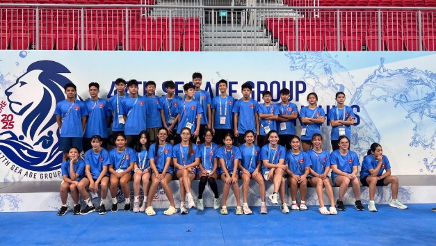 Vietnam finishes third overall at the 47th Southeast Asian (SEA) Age Group Aquatics Championships (Photo: thethaovanhoa.vn)