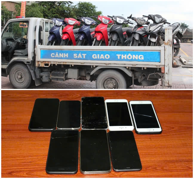 Tang vật Cơ quan Công an thu và tạm giữ