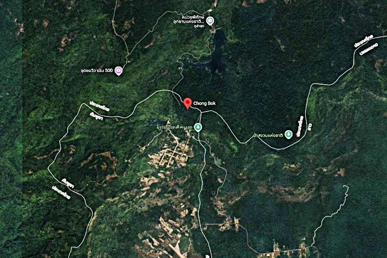 Ảnh Google Map thể hiện vị trí xung đột giữa quân đội Thái Lan - Campuchia. Nguồn: Bangkok Post