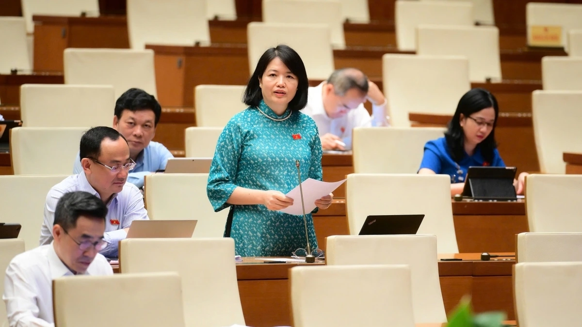 Đại biểu Đinh Thị Ngọc Dung - Đoàn ĐBQH tỉnh Hải Dương. Ảnh: quochoi.vn
