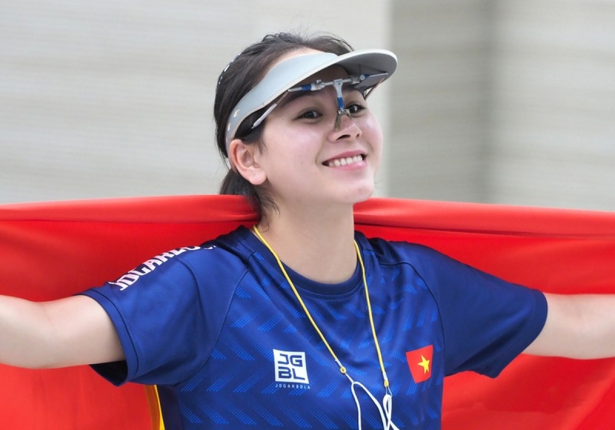 Trinh Thu Vinh ranks seventh in women's 25m pistol at ISSF World Cup.