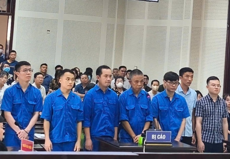 Các bị cáo tại phiên tòa. (Ảnh: CACC)