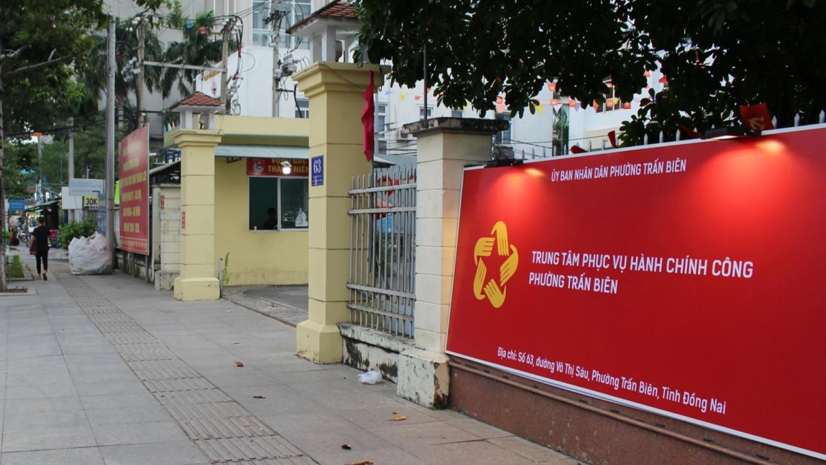 Trung tâm hành chính công phường Trấn Biên (Ảnh: UBND phường Trung Dũng)