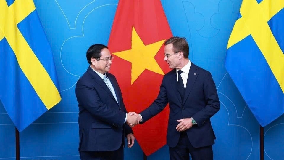 Thủ tướng Phạm Minh Chính đã có cuộc hội đàm với Thủ tướng Thụy Điển Ulf Kristerson. (Ảnh: TTXVN)