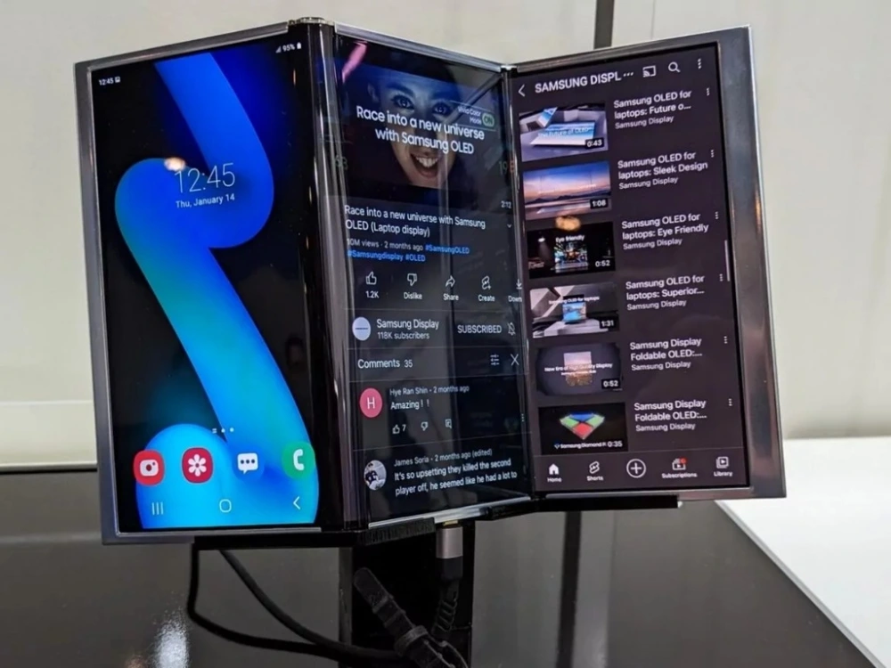 Nguyên mẫu Galaxy G Fold mà Samsung từng giới thiệu.