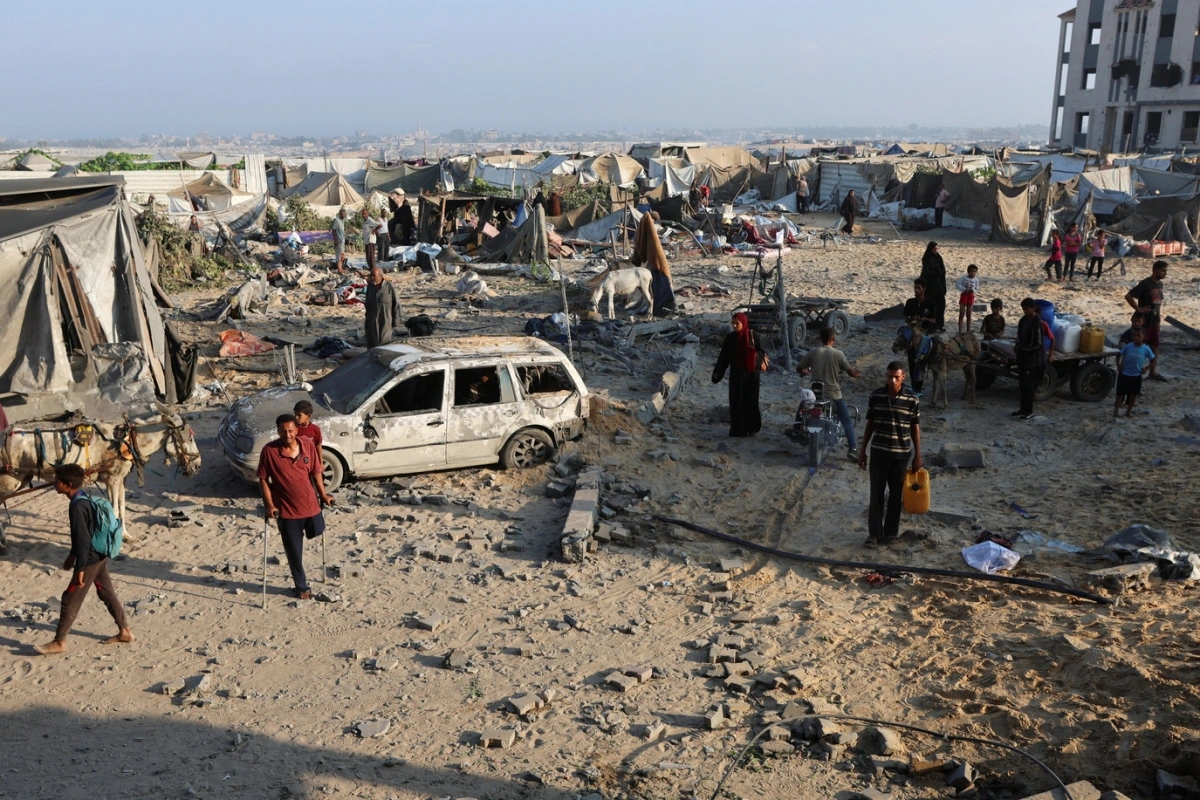 Địa điểm xảy ra cuộc không kích của Israel vào một ngôi nhà ở Khan Younis, phía Nam Dải Gaza. Ảnh: Reuters