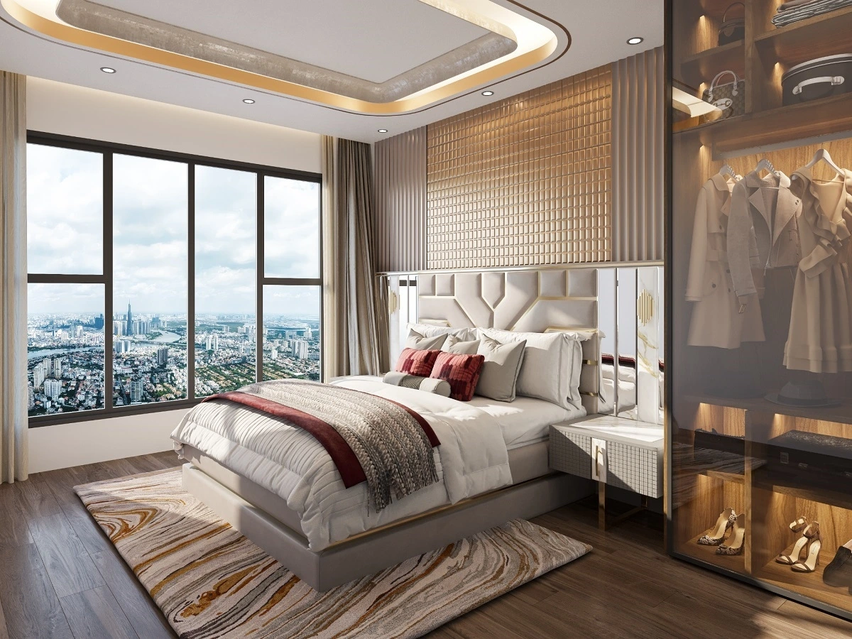 Không gian 2 phòng ngủ tại The Privé kết hợp hài hòa giữa công năng và tính thẩm mỹ, hướng đến khả năng tùy biến linh hoạt