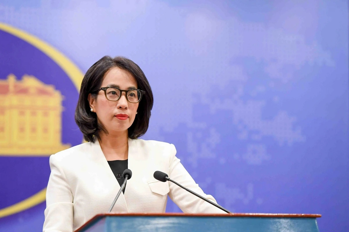 Người phát ngôn Bộ Ngoại giao Phạm Thu Hằng. Ảnh: Hải Phạm