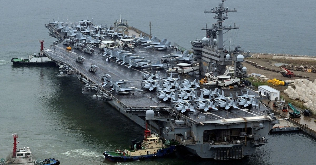 Tàu sân bay USS Theodore Roosevelt của hải quân Mỹ tham gia Freedom Edge 1. Ảnh: Reuters