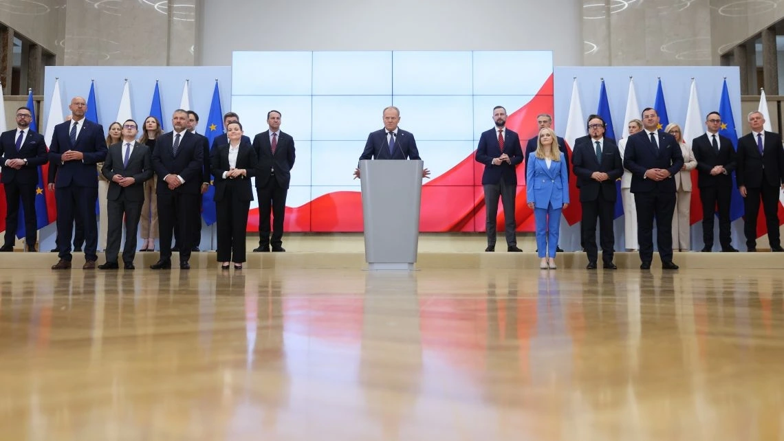 Thủ tướng Ba Lan Donald Tusk tuyên bố cải tổ nội các ngày 23/7. Ảnh: tvpworld.com